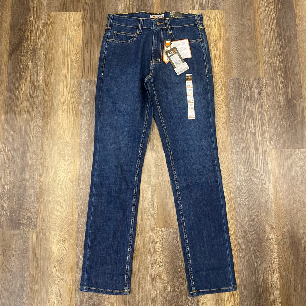 5.11 Tactical Jeans Men’s 30x34 Blue Slim Fit Defender Flex Device Ready New